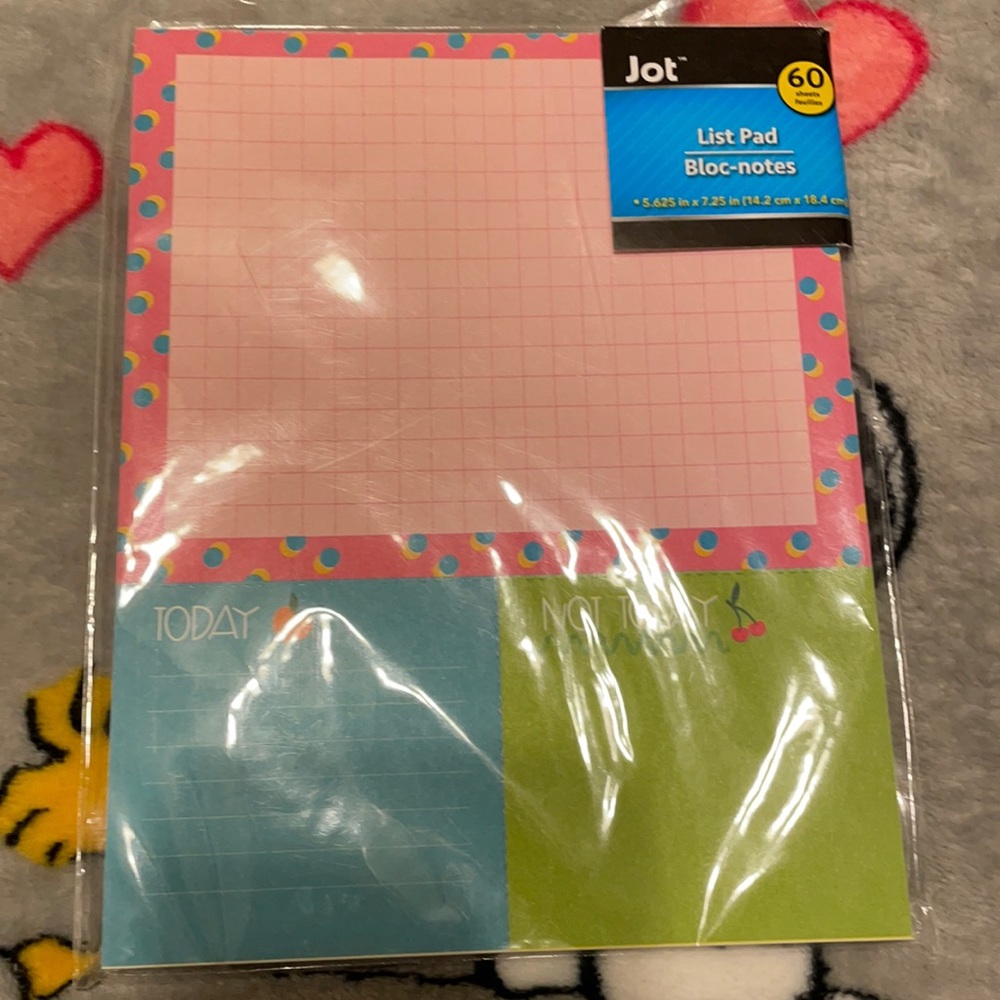 List pad & notes